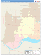Bon Homme County, SD Digital Map Color Cast Style